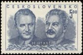 30. vro zaloen KS - K. Gottwald a J. V. Stalin